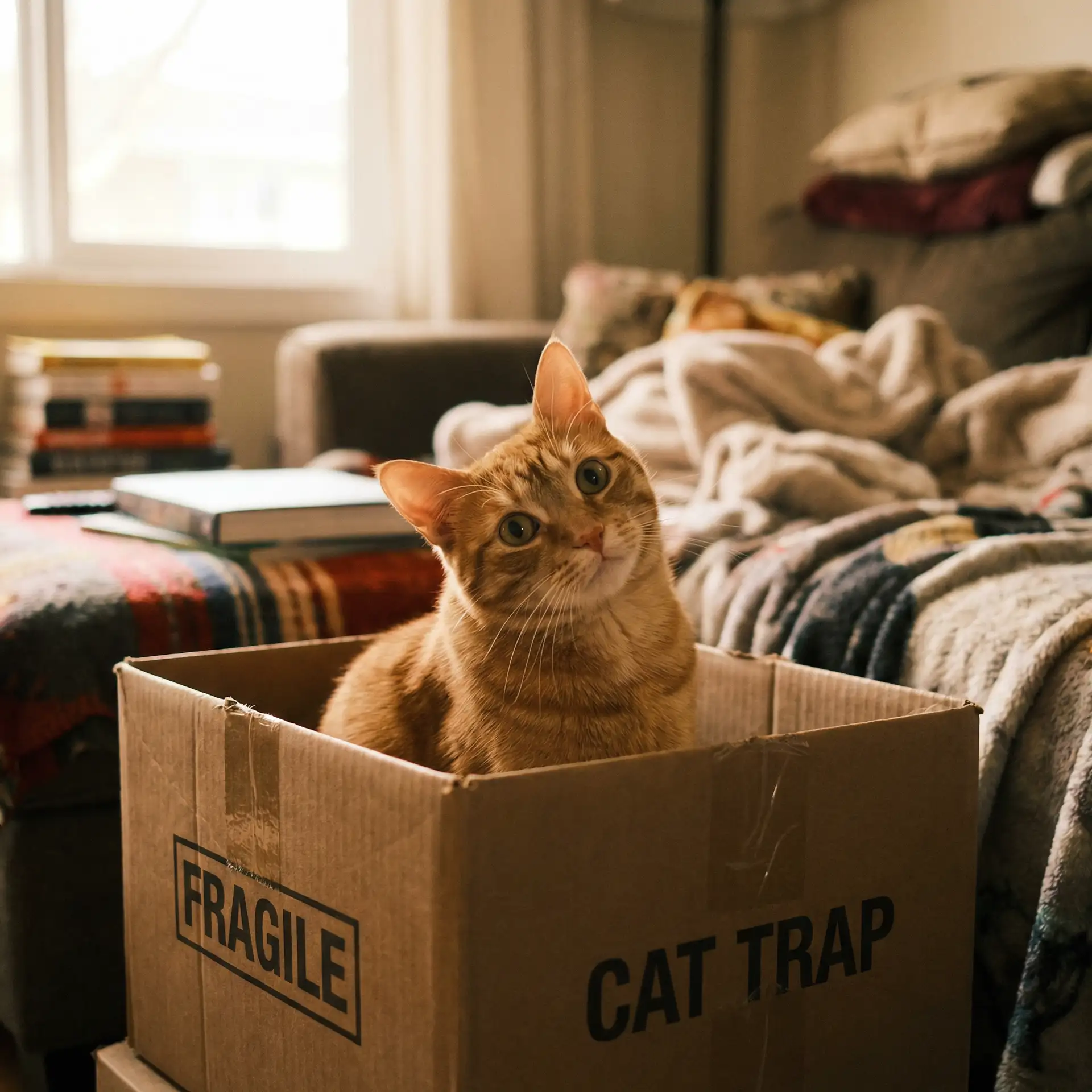 橘猫躲在纸箱里 - 乐天玛特对账系统
